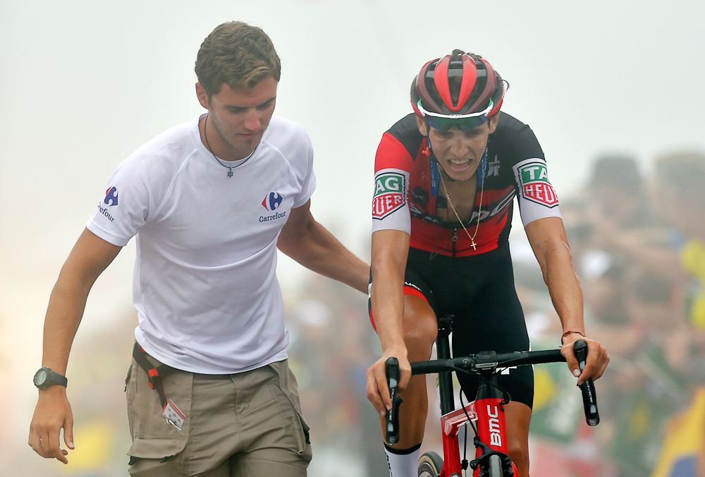 Dylan Teuns finished second on stage 17 at the Vuelta