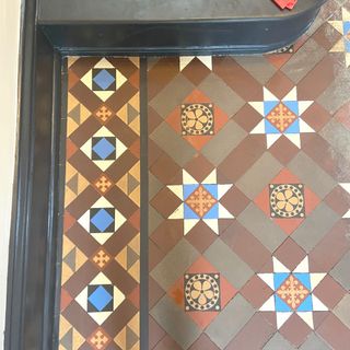 completed victorian hall tile restoration