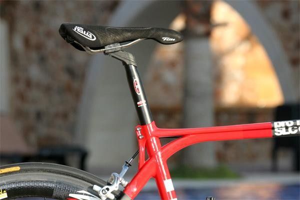 A Selle Italia saddle and Easton seat-tube adorn the BMC frame