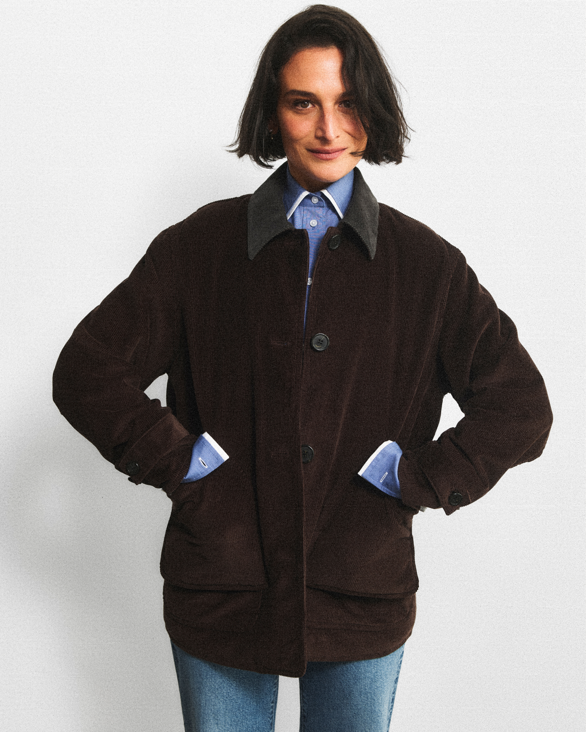Jenny Slate wore the Barn Jacket for J.Crew's 40th anniversary campaign
