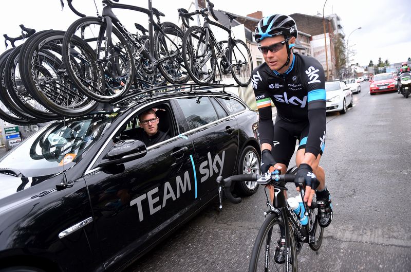 Nico Roche (Team Sky) before the crash that saw him record a DNF