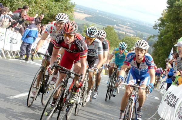 Cadel Evans (BMC) was both vigilant and aggressive on the final haul to the line.