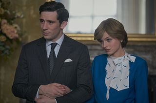 Josh O'Connor and Emma Corrin in The Crown for Netflix