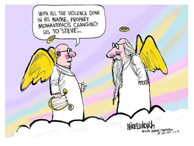 Editorial cartoon Mohammad name change