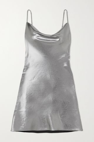 Sidney Metallic Stretch-Satin Mini Dress