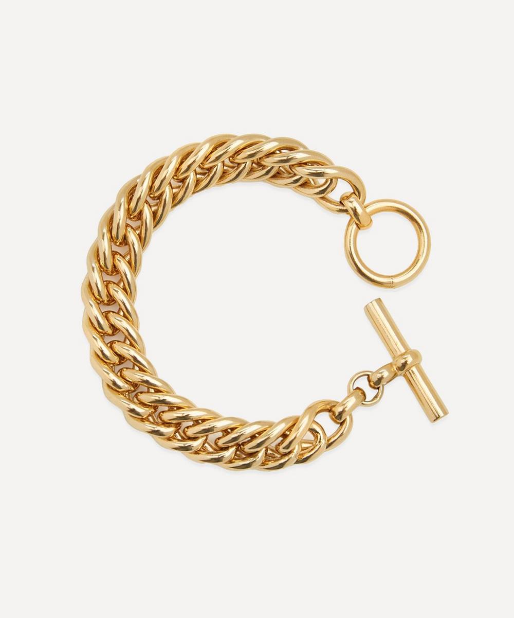 18ct Gold-Plated Medium Curb Chain Bracelet