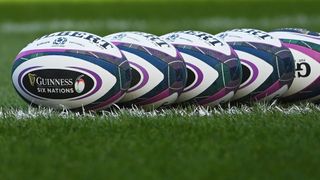Six Nations match rugby balls
