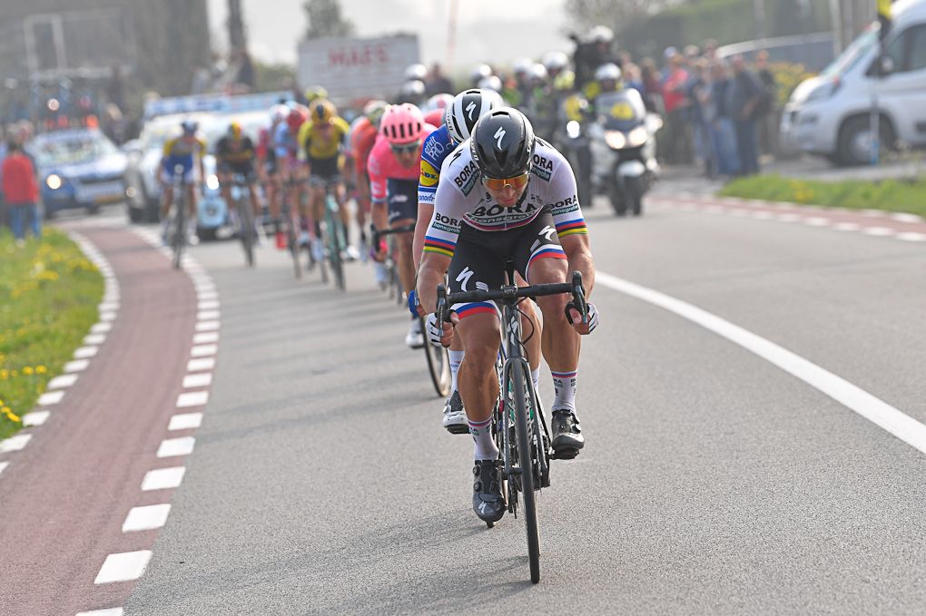 Peter Sagan pushes the pace at the Tour of Flanders
