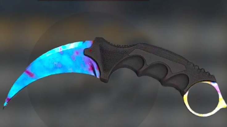 CSGO Blue Fixed Blade Karambit