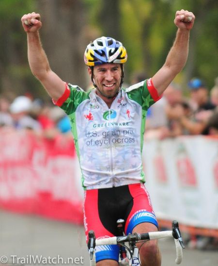 Tim Johnson (Cannondale/Cyclocrossworld.com) rides in alone to take the victory at Bandman Park