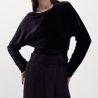 M&S Velvet Blouse