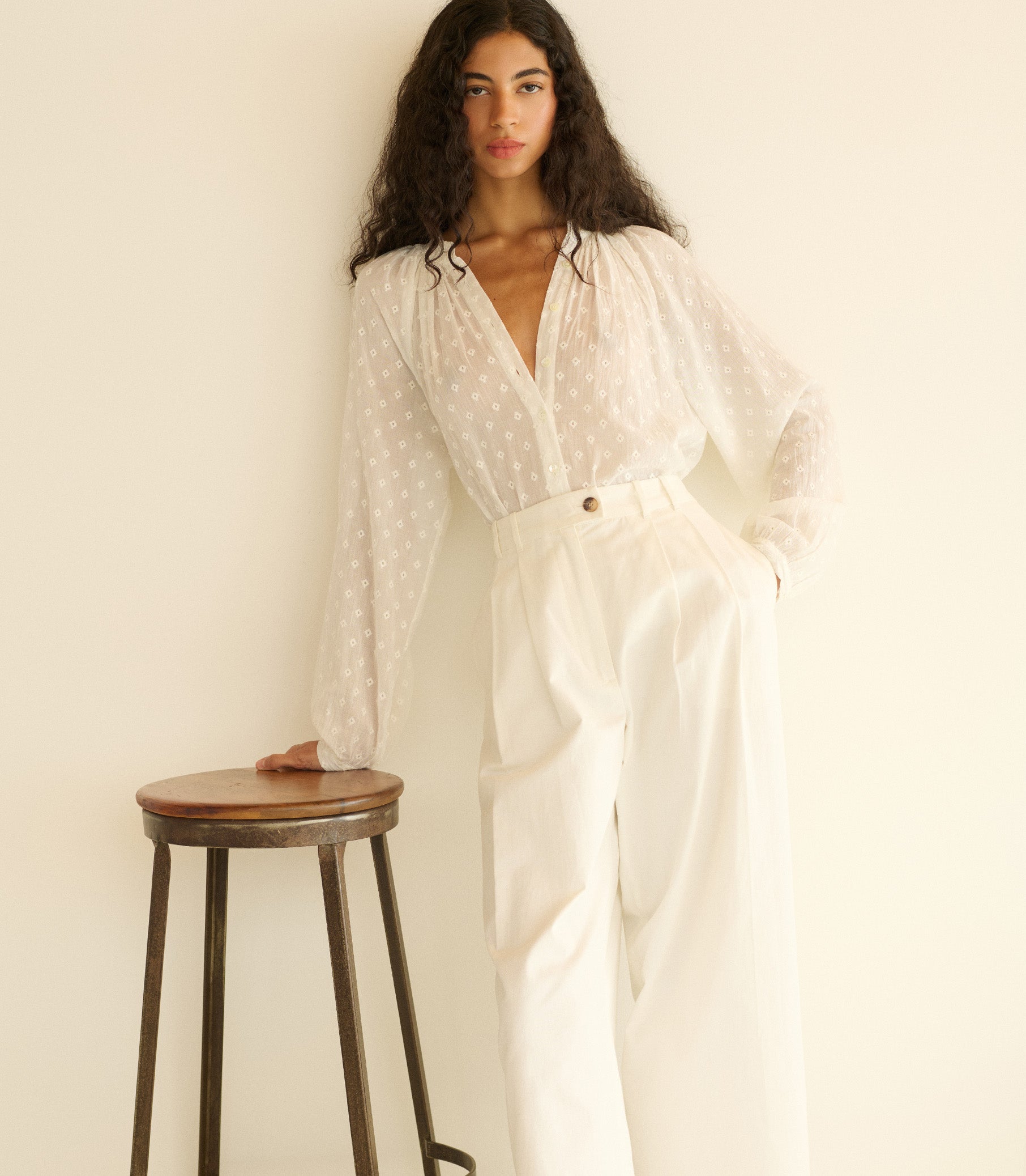 Julienne Top -- Salt Marseille Embroidery