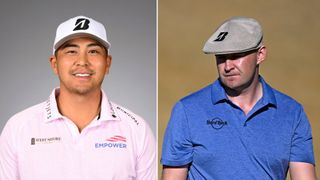 Kurt Kitayama and Harry Hall seen wearing Bridgestone headwear