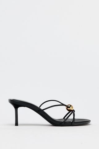 ZARA Sandals With Metallic Detail