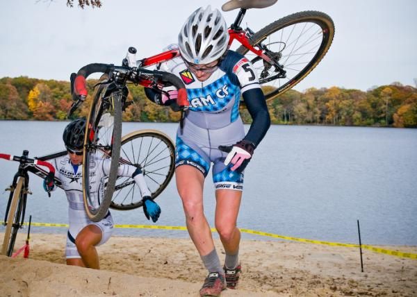 Kristin Gavin (Team Cystic Fibrosis) climbs her way to a top five placing.