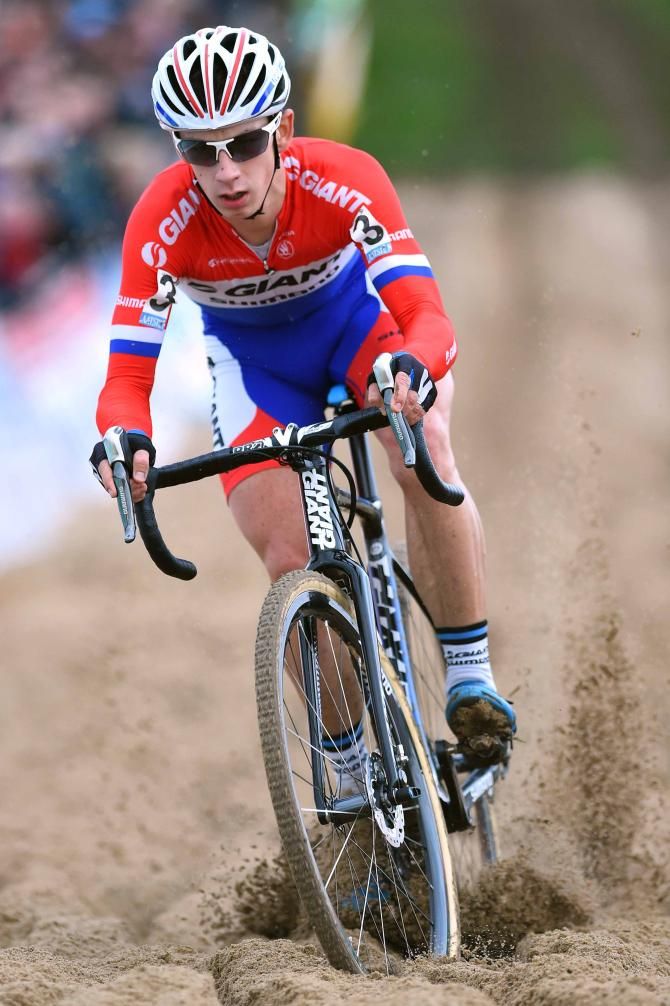 Lars van der Haar in the sand in Ruddervoorde