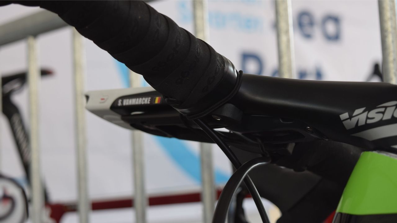 Sep Vanmarcke has satellite shifters on the underside of his handlebars at the stem