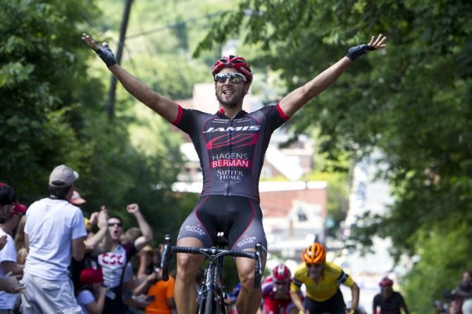 JJ Haedo (Jamis-Hagens Berman) won the Stillwater Criterium, the Argentinian's third stage victory of the 2013 Nature Valley Grand Prix
