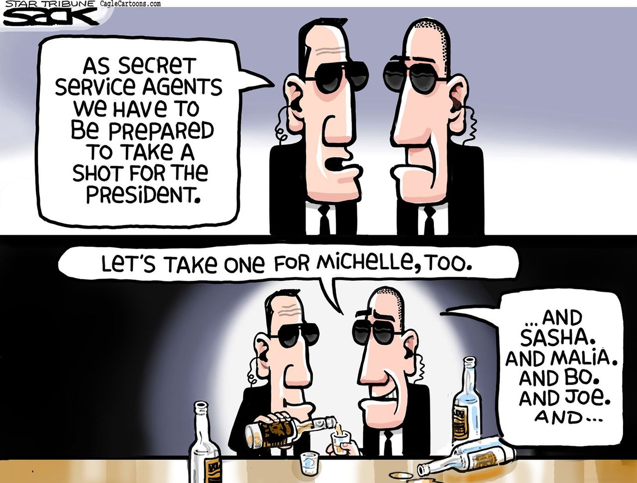 Political cartoon U.S. Secret Service