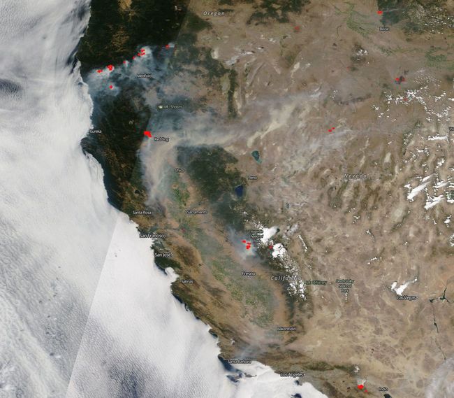 West Coast Wildfires Blaze in Satellite Photo | Space