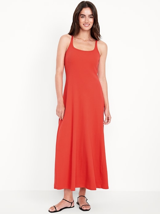 Sleeveless rib skirt