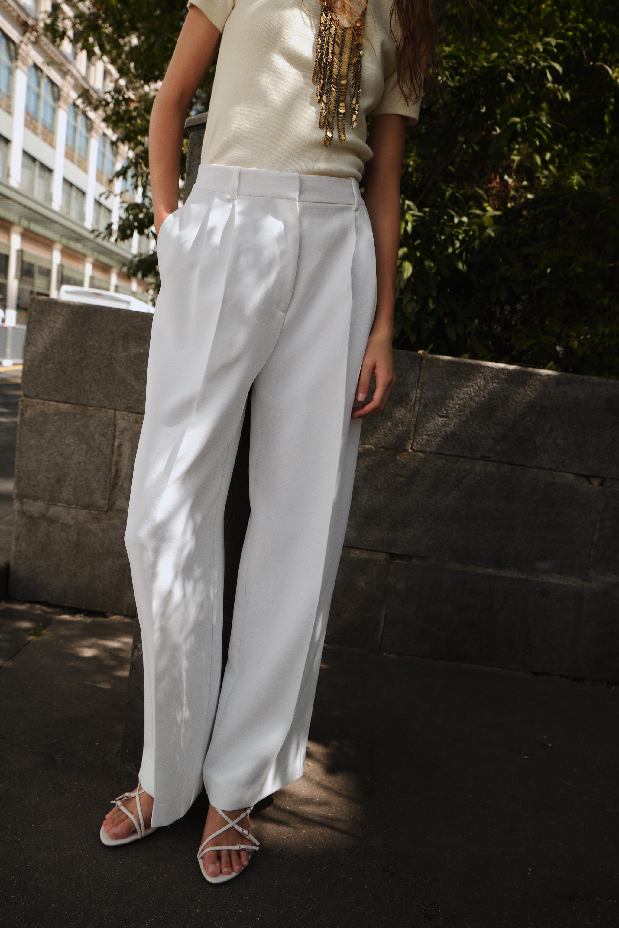 Wide-Leg Trousers With Darts