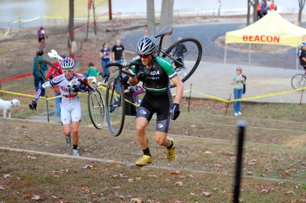 Nicholas Weighall and Michael Broderick battle it out.