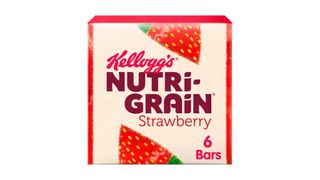 A packet of Kellogg's Nutri-Grain Strawberry cereal bars
