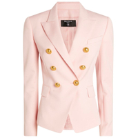 Balmain Wool Double-Breasted Blazer:  was £1750.01, now £875 at Harrods