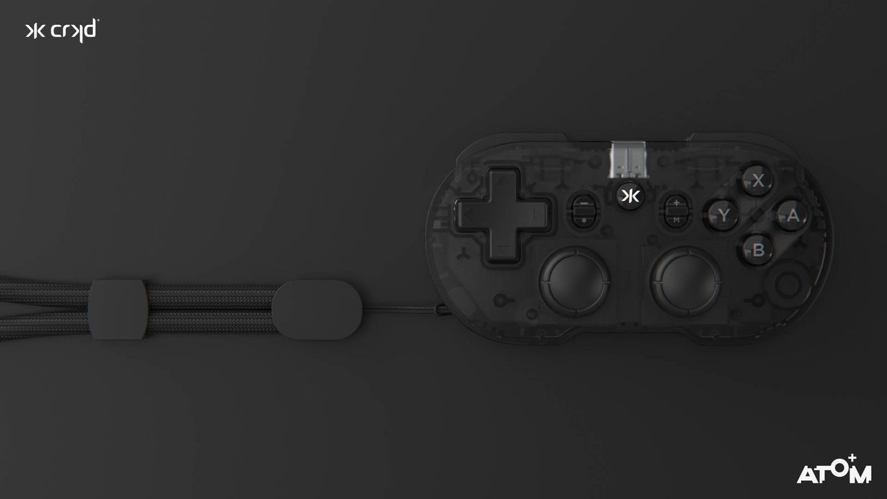 Image of the Smoke Black CRKD Atom+ controller.