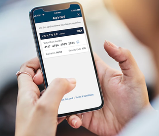 Capital One virtual credit card on mobile app