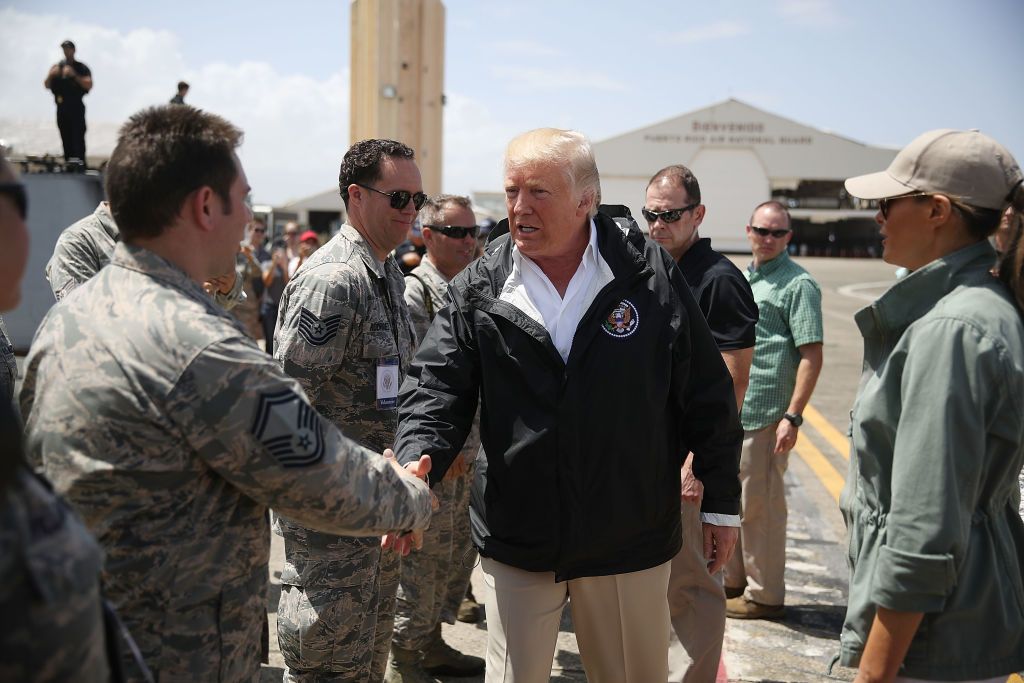 Donald Trump in Puerto Rico.