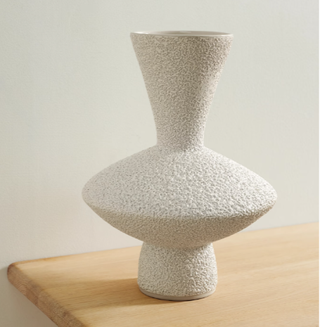 Sculptural ceramic vase.