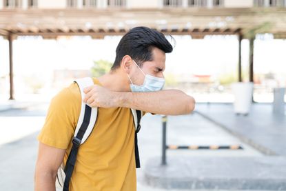 Person sneezing.