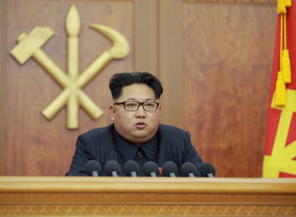 Kim Jong Un speaks in Pyongyang