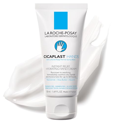 Amazon.com: La Roche-Posay Cicaplast Hand Cream, Instant Relief Moisturizing Hand Lotion for Dry Hands, Shea Butter Lotion for Dry Cracked Hands, Non Greasy, Fragrance Free, 1.69 Fl Oz (pack of 1) : Beauty & Personal Care