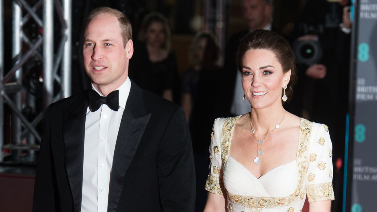 Prince William and Kate Middleton attend the BAFTAs in 2020