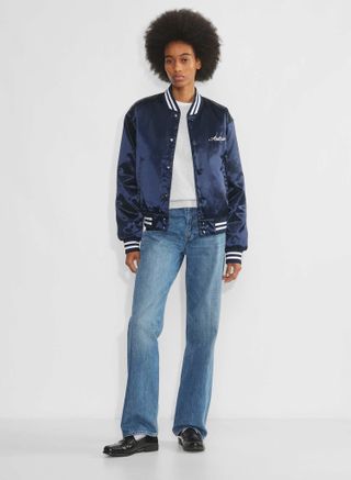 Aritzia Masa Satin Bomber