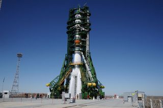 Launch Vehicle Soyuz-2.1a on the Launch Pad