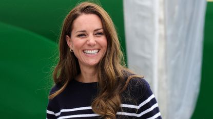 Catherine, Duchess Of Cambridge is seen during her visit to the 1851 Trust and the Great Britain SailGP Team on July 31, 2022 in Plymouth, England. During the visit, the Duchess of Cambridge took part in activities educating young people about sustainability