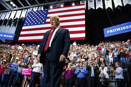 President Trump at a rally in Missouri