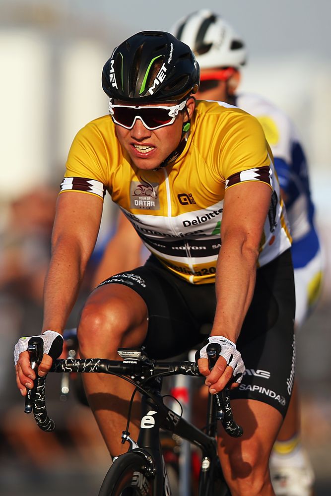Edvald Boasson Hagen (Dimension Data) lost the Tour of Qatar lead during stage 4 after an ill-timed puncture