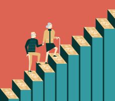 Business and Finance concept background with retirement plan