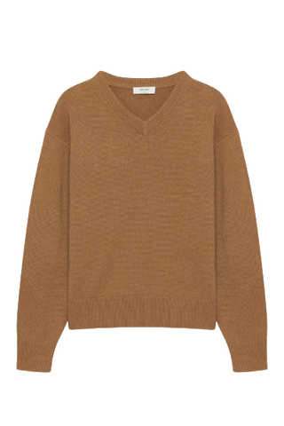 Aritzia Cashmere Relaxed V-Neck Sweater