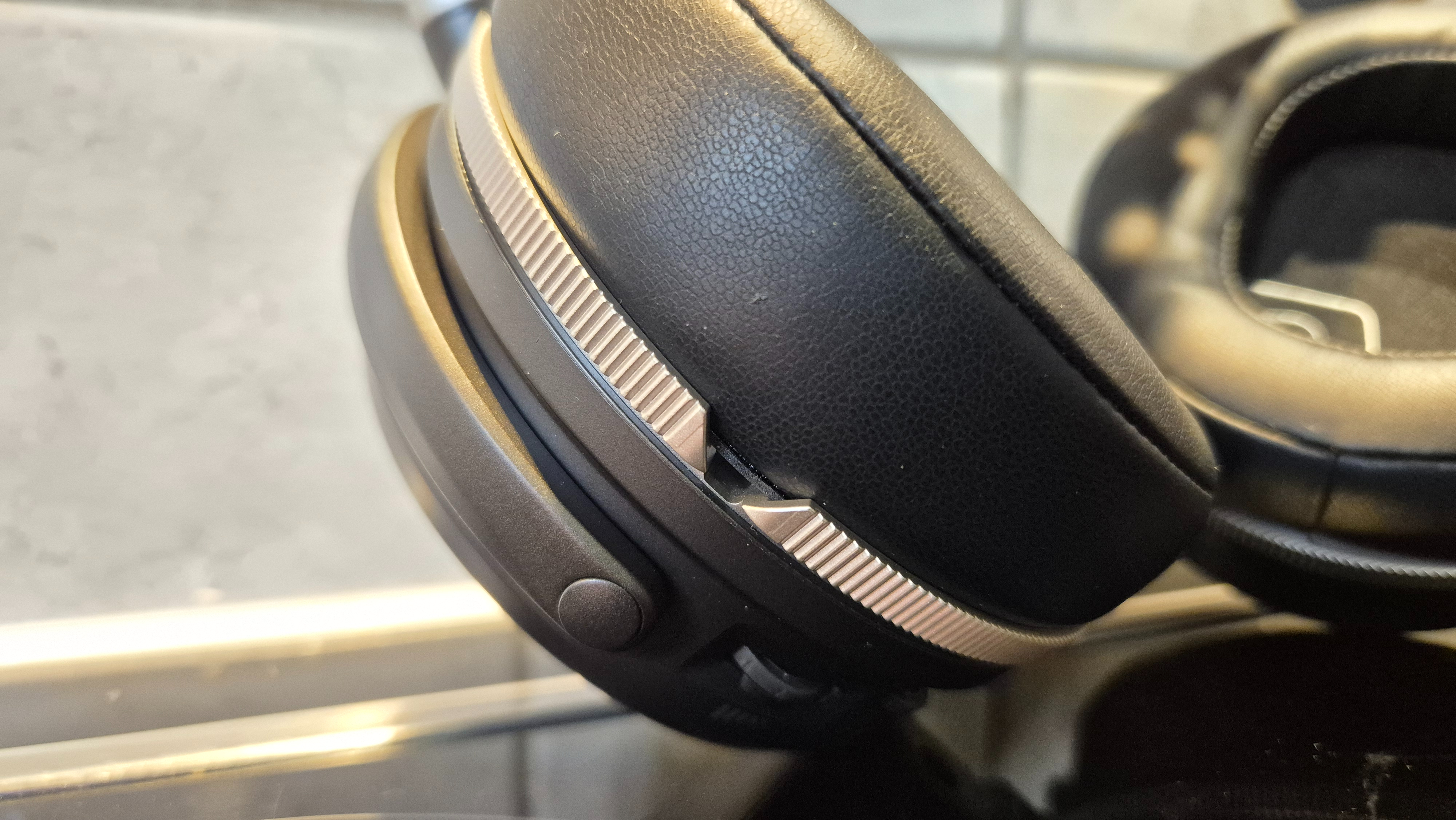 A close up picture of the Audeze Maxwell 2 ANC gaming headset's SLAM vent
