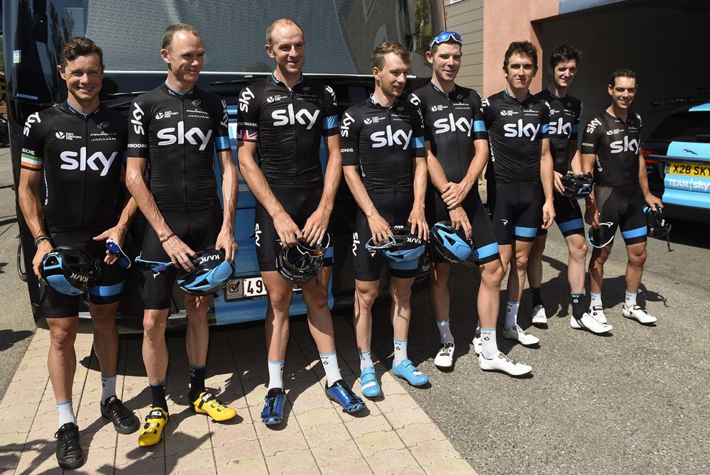 Team Sky on the second rest day at the Tour de France