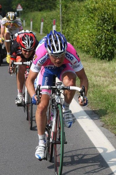 Damiano Cunego (Lampre-NGC) on the Colle del Gallo.