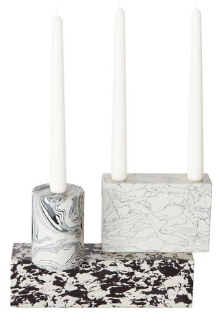 Swirl black & white candelabra, £280, Tom Dixon