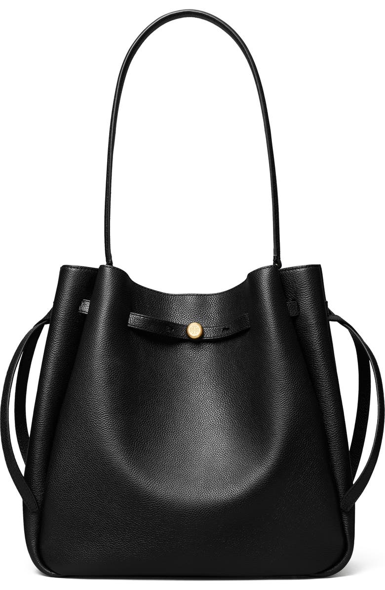 Large Romy Pebble Leather Bucket Bag