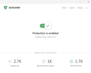 AdGuard VPN ad blocker interface